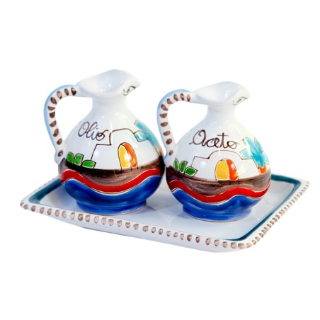 Set Olio e Aceto Dammusi Ceramiche De Simone Set Olio e Aceto Dammusi Ceramiche De Simone